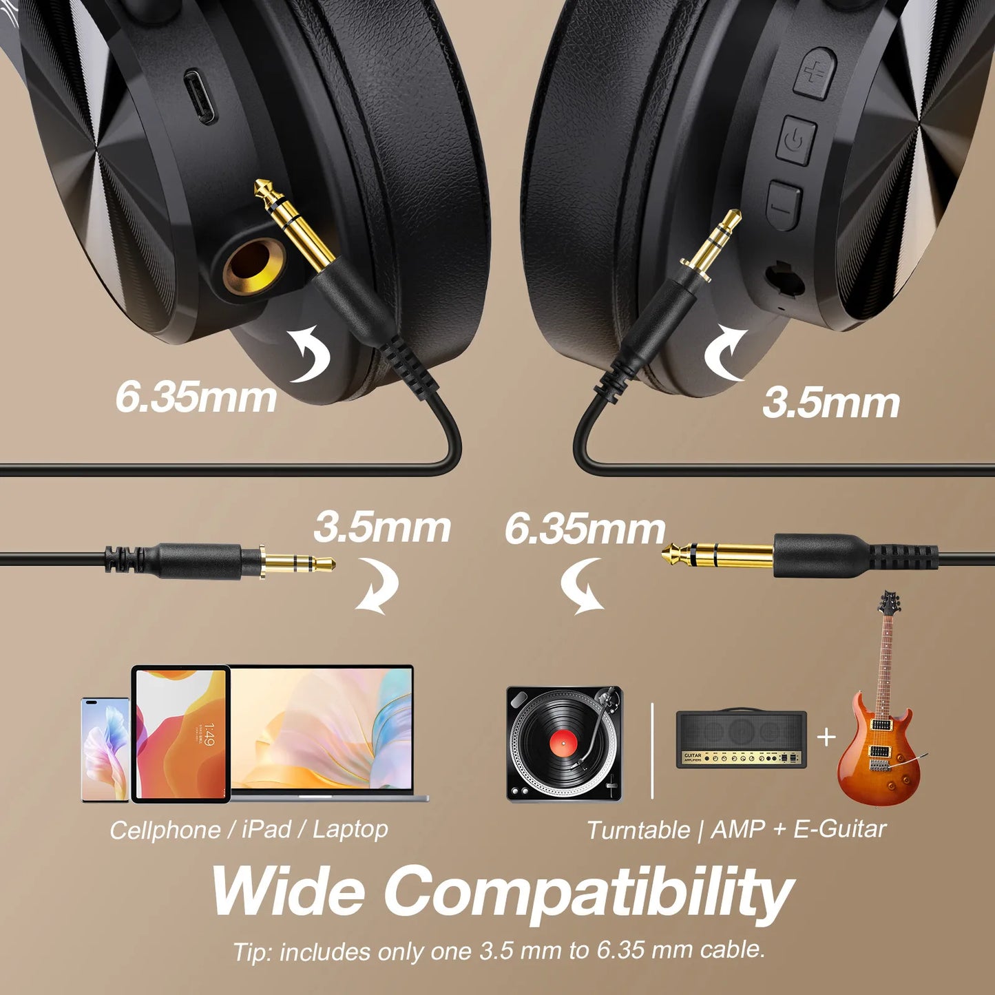 Oneodio A70 Bluetooth 5.2 Headphones