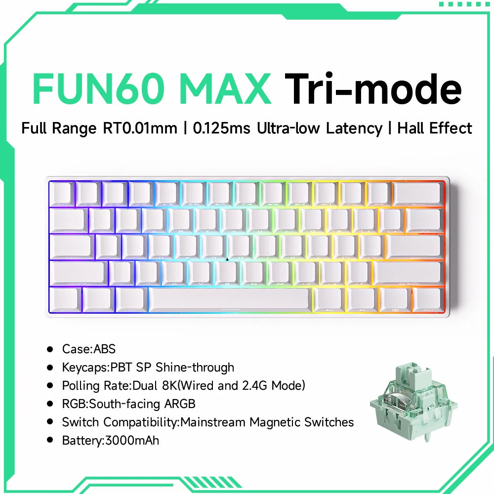MonsGeek M1W FUN60 - Mechanical Keyboard Magnetic