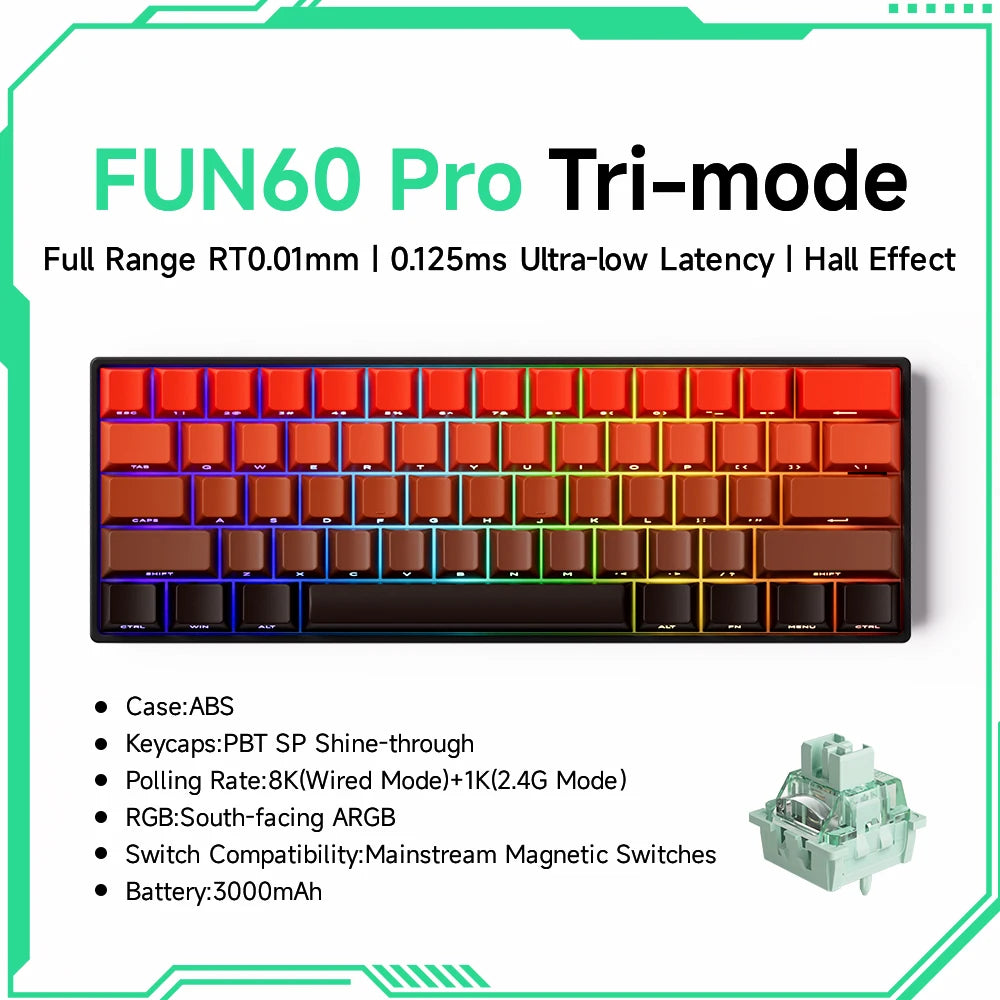 MonsGeek M1W FUN60 - Mechanical Keyboard Magnetic