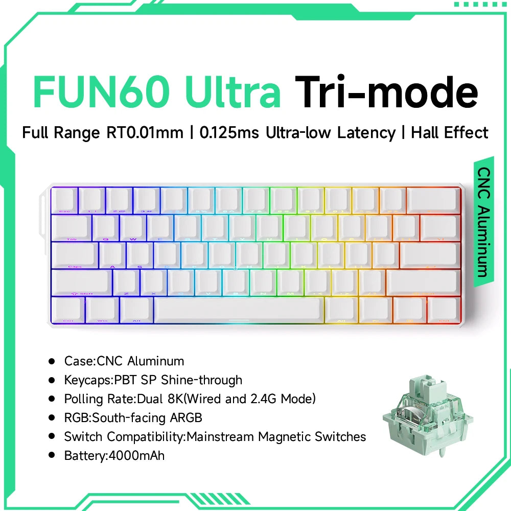 MonsGeek M1W FUN60 - Mechanical Keyboard Magnetic