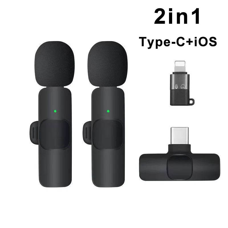 Portable Wireless Lavalier Mic for iPhone/Android