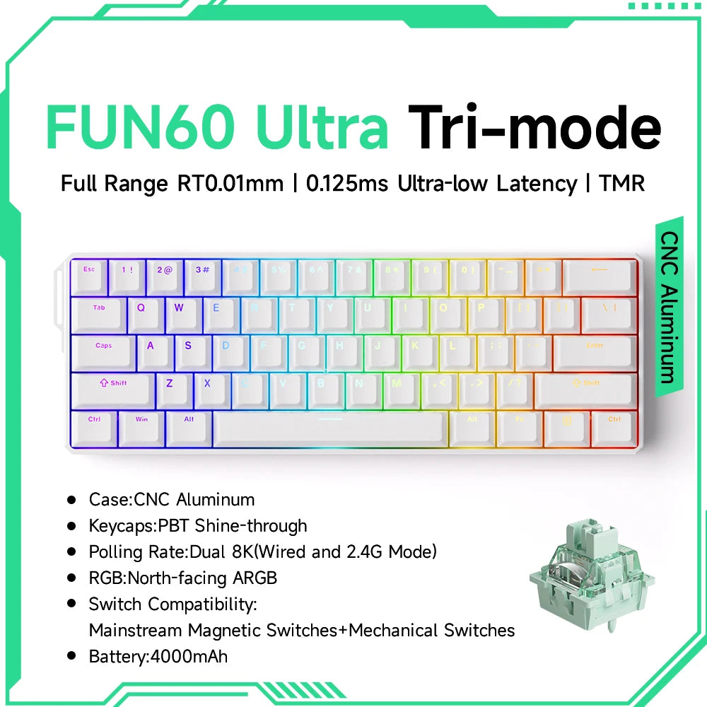 MonsGeek M1W FUN60 - Mechanical Keyboard Magnetic