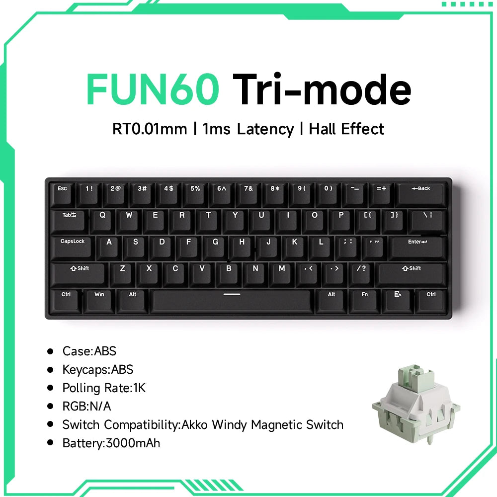 MonsGeek M1W FUN60 - Mechanical Keyboard Magnetic