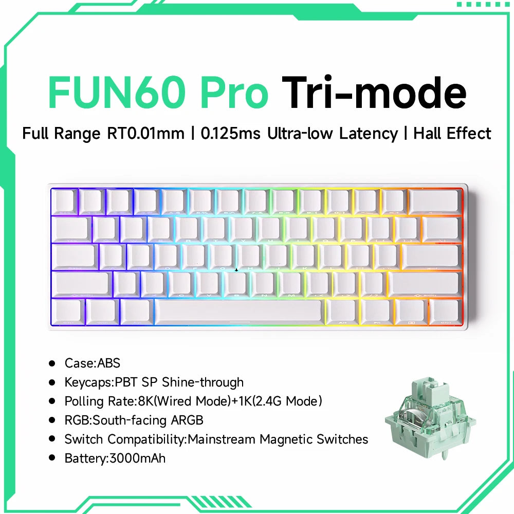 MonsGeek M1W FUN60 - Mechanical Keyboard Magnetic