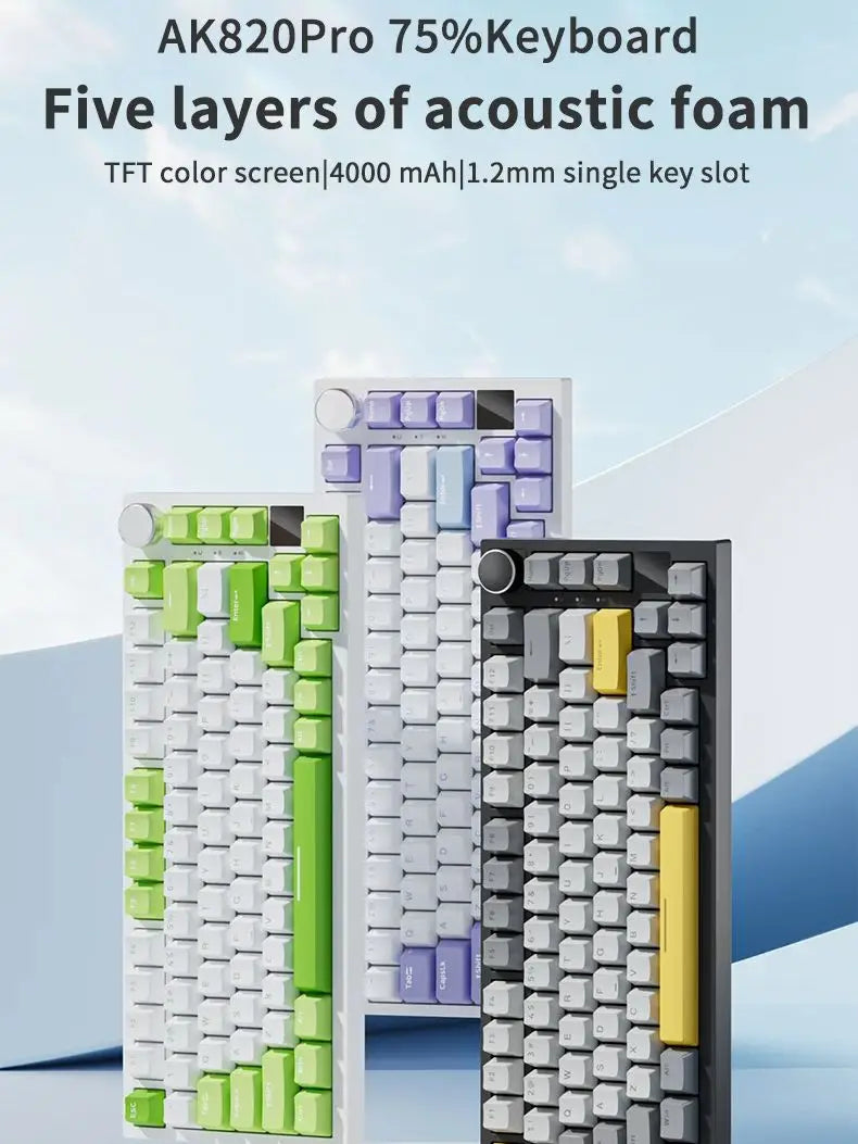 AJAZZ AK820 Pro – Multifunctional Knob Mechanical Keyboard